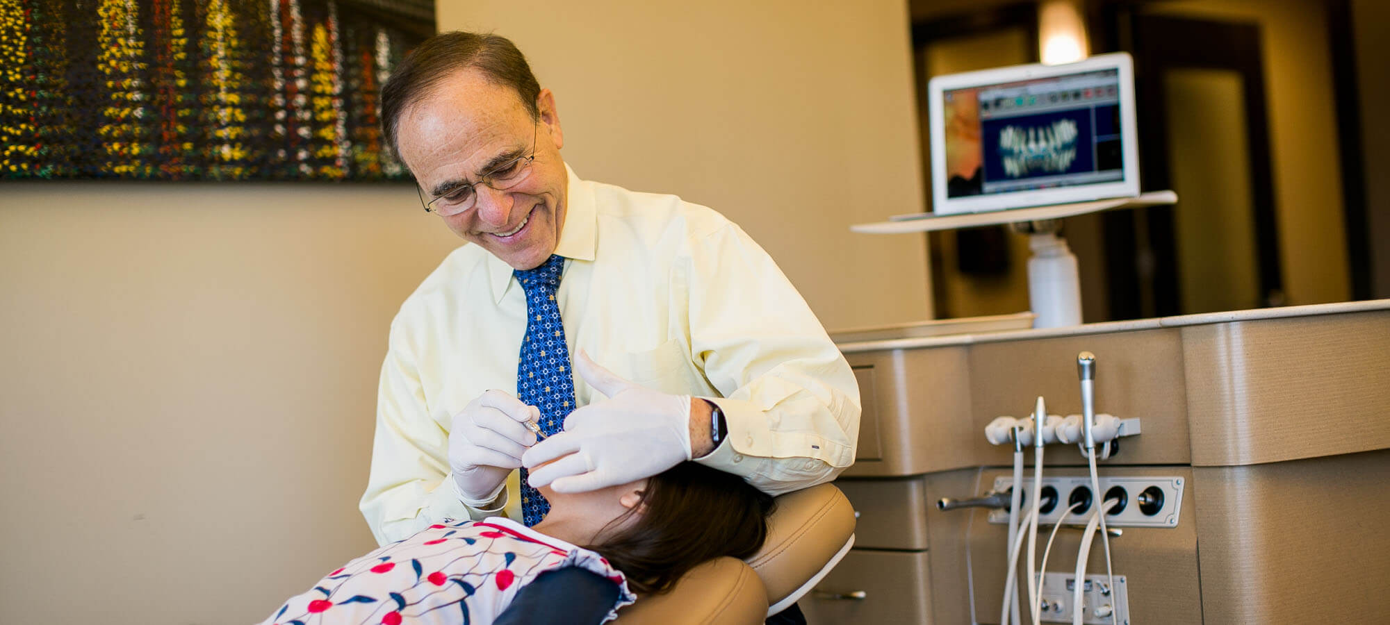 Lee Graber with a new patient
